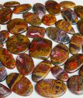 Lot en gros de cabochons en agate marocaine naturelle, pierres précieuses polies multicolores, taille personnalisée, OEM disponible