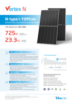 Panneaux solaires bifaciaux demi-cellules Trina TSM-NEG21C.20 Vertex N-Type PERC double vitrage 700-725W haute efficacité en gros en stock