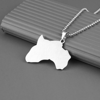 Collier en titane africain personnalisé du fabricant professionnel pendentifs Hiphop dames bijoux lunette réglage symbole chrétien