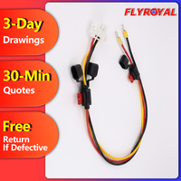 Portafusibles en Línea ATC ATO para Batería de Auto, Arnés de Cables Automotriz Personalizado, Terminal de Anillo, PVC, Cobre Estañado, PTFE, 12V