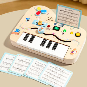 Juguetes Educativos Montessori, <span class=keywords><strong>Piano</strong></span>, Circuito, Tablero <span class=keywords><strong>de</strong></span> Actividades, Luz LED, Interruptor <span class=keywords><strong>de</strong></span> Simulación, Mejora la Coordinación Mano-Ojo para Niños - Product Image 4