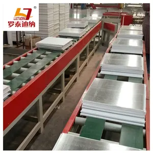 PVC Veneer laminating board equipment.Ceiling plasterboard production line machine.