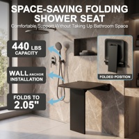 Nouvelle chaise de salle de bain murale pliable, pour la maison, amélioration de l'espace de vie des seniors, gain de place, banc rabattable, design moderne