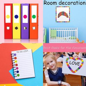 Toptan yuvarlak renk kodlama nokta etiketleri duvar Sticker ev dekorasyon ofis sınıf için renkli nokta çıkartmalar - Product Image 4