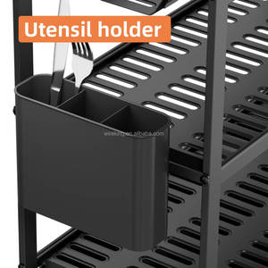 WIREKING Scolapiatti a 3 Livelli in Alluminio Antiruggine, Organizzatore per Tazze e Utensili da <span class=keywords><strong>Cucina</strong></span> da Posizionare Sopra il Lavello - Product Image 4