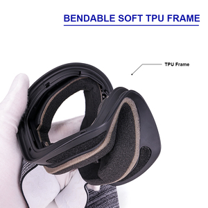 סקי משקפי מגן מסגרת שחורה עדשה צלולה סקי שלג משקפי מגן אנטי ערפל uv 400 הגנה על סנובורד סקי משקפי מגן - Product Image 3