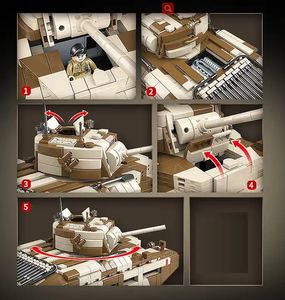 Venta al por mayor ejército militar tanques <span class=keywords><strong>de</strong></span> <span class=keywords><strong>batalla</strong></span> juguete modelo bloque <span class=keywords><strong>de</strong></span> construcción DIY ladrillo educativo construcción tanques juguete - Product Image 3