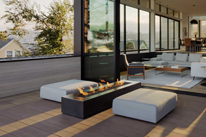 Foyer extérieur moderne en acier Corten au gaz naturel pour cuisson en plein air - Product Image 5