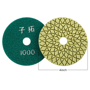 4 polegadas diamante resina polimento <span class=keywords><strong>pad</strong></span> para mármore quartzo granito molhado moagem para ângulo moedor resistente ao desgaste pedra polimento disco - Product Image 2