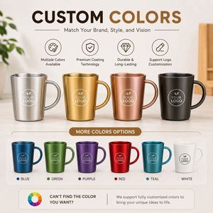 Personalized 300Ml Stainless Steel Coffee Double Wall <b>Insulated</b> Metal <b>Mug</b> With Handle for Promotional Gifts - Product Image 6