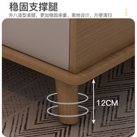 Ensemble de tables basses carrées modernes de luxe avec rangement intégré, en bois, pour la maison