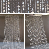 Guirlandes de plafond perlées à sequins, décorations scintillantes en cristal argenté pour mariages, cérémonies, décors de scène et événements