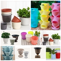 Bonsaï de maison et jardin Pot de plante cylindrique en plastique Simple et coloré