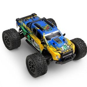 WLtoys SJY-164018 Camion monstre tout-terrain RC à échelle 1:16 avec éclairage LED, 4 roues motrices, moteur à balais 390, 2,4 GHz, voiture RC 4x4 tout-terrain - Product Image 1