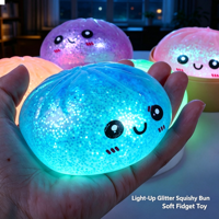 Nouveau Squishy Smiley Luminescent, Jouet Anti-Stress Géant Réaliste à Remontée Lente, Cadeau Promotionnel Fidget