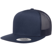 Y-P Ypoong 5-panel gestructureerde trucker pet met snapback sluiting, custom mesh achterkant met blad- en karakterontwerp, outdoor, unisex, volwassenen