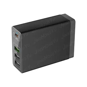 Adattatore portatile Pd 65W Caricabatterie USB multifunzione 4 porte tipo C ricarica rapida per Iphone Samsung per computer portatile Macbook ABS materiale