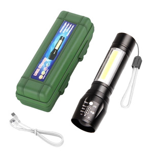 Mini lampe de poche LED, portée 100-200m, rechargeable, en alliage d'aluminium, portable, pour usage domestique et extérieur - Product Image 4