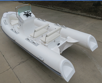 Bateau à moteur électrique de luxe RIB-500, coque rigide gonflable en fibre de verre, yachts de plaisance aquatiques en vente