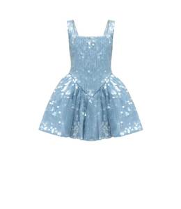 Nuevo Vestido de Princesa Azul con Lentejuelas y Cuentas para Niñas, Vestido de Tul con Volantes para Fiesta de Cumpleaños, Inspirado en Elsa, de Lujo - Product Image 5