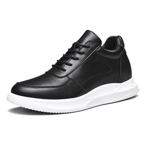 Baskets en cuir blanc avec semelles épaisses hommes chaussures en plein air <span class=keywords><strong>chaussure</strong></span> formelle <span class=keywords><strong>Invisible</strong></span> hauteur intérieure augmentant chaussures pour hommes 6/8 CM - Product Image 6
