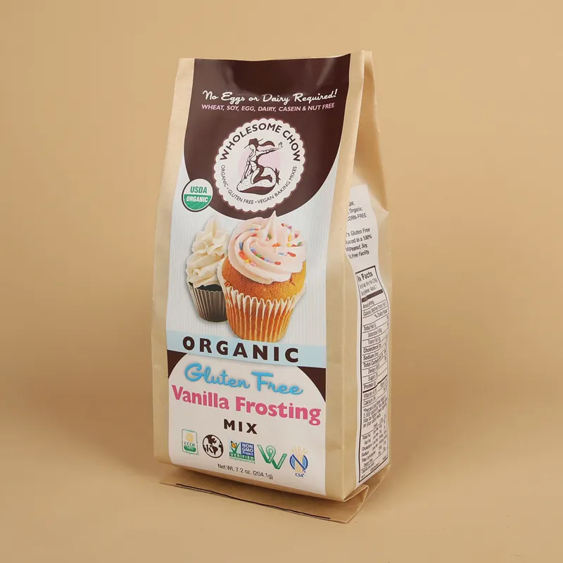 biodegradable pouch Food Digital Print Plastic flat bottom zipper bag Custom Printed High Quality snack packaging bag