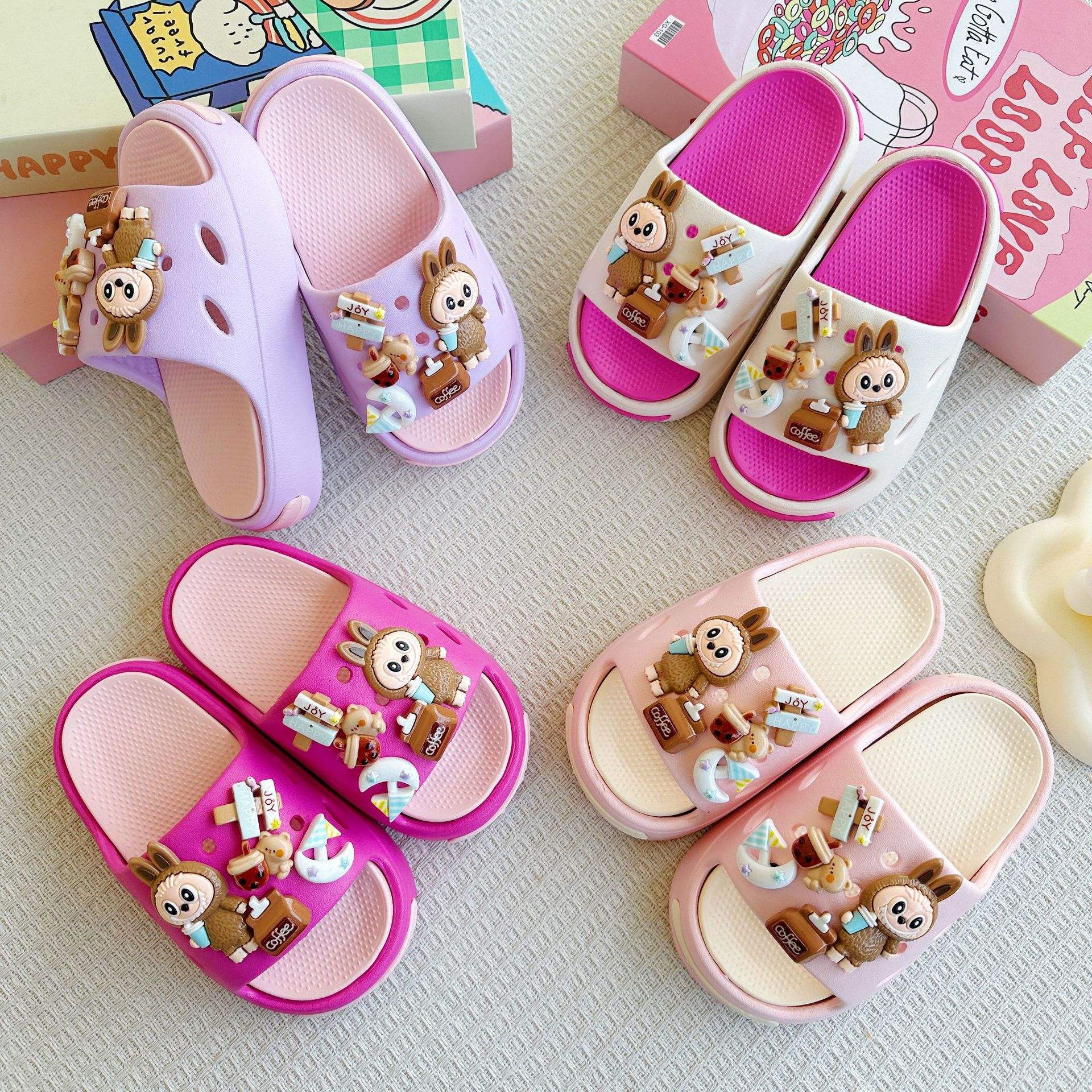 Zapatillas Niña Pantuflas Unicornio Para Niñas Antideslizantes Y