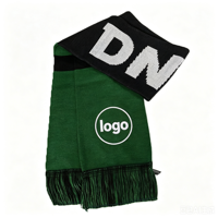Kein Moq Custom Printed Polyester Gestrickt Winter Jacquard Schals Fußball Fußball Sport Fan Schal