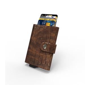 กระเป๋าสตางค์แบบพับสามตอน อลูมิเนียม PU ป้องกันการโจรกรรม ดีไซน์บางเฉียบ ซับในไนลอน ป้องกัน RFID ความจุเยอะ ใส่บัตรได้เยอะ เหมาะสำหรับทุกเพศ - Product Image 6