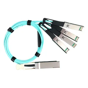 Kabel optik aktif Breakout AOC 40G, QSFP ke 4xSFP + 10G QSFP-4xSFP10G-AOC1M