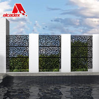Panneaux de clôture décoratifs pour villa, en aluminium thermolaqué, découpés au laser, designs pour murs extérieurs en aluminium / bardage en aluminium