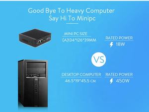 Mini PC industriale Cele-ron N3160/N3700/J3710 Fanless Barebone 3xdisplay 2xHD DP Win10 Micro Computer portatile US/EU spine - Product Image 6