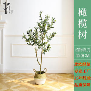 Olivo simulado de estilo nórdico, venta al por mayor, planta Artificial decorativa verde <span class=keywords><strong>para</strong></span> <span class=keywords><strong>interiores</strong></span>, adorno directo de fábrica <span class=keywords><strong>para</strong></span> muebles - Product Image 6