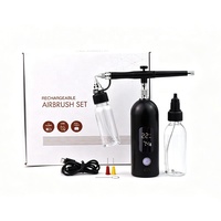 Aérographe à piston à gravité Master No-Clean anti-colmatage pour la décoration de gâteaux et l'art culinaire, avec pression constante, moniteur LED, sans fil et portable