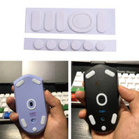 Patins de souris, coussinets de glisse, autocollants pour pieds de souris pour souris Logitech G304 G305, blanc, bords arrondis incurvés, pieds de souris