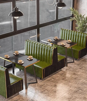 Ensembles de meubles de restaurant en matériau PU moderne pour table à manger, chaise, canapé, stand dans les hôtels, centres commerciaux, cafés, écoles et bars