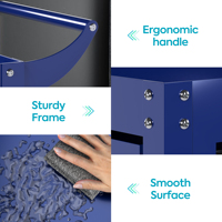 Chariot à outils mobile en acier pour atelier, chariot utilitaire avec 4 roues, personnalisable OEM, bleu, garantie 3 ans