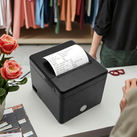 Imprimante thermique de reçus de 80 mm avec code-barres et code QR, imprimante de factures sans fil Bluetooth avec coupe-papier automatique