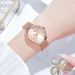 Montre à quartz élégante et simple pour femme, bracelet en maille ultra fin - Product Image 4
