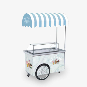 Prosky mùa hè Gelato & Ice Cream giỏ hàng với thép không gỉ và LED chiếu sáng cho kẹo và sử dụng ngoài trời - Product Image 4