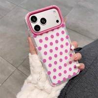 Coque Souple Mate Anti-choc à Pois Ronds Style INS pour iPhone 18 Pro Max, 17 Pro, 17, 13, 14, 15, 16