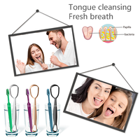 Nouveau gratte-langue européen double extrémité en acier inoxydable à double effet pour l'hygiène buccale des adultes et des enfants