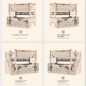 <span class=keywords><strong>Lit</strong></span> <span class=keywords><strong>superposé</strong></span> surélevé à double toit moderne, design de <span class=keywords><strong>hauteur</strong></span> pour une chambre d'hôtel familiale confortable - Product Image 6