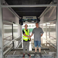 Machine de lavage de voitures électrique automatique sans contact Gantry 360 degrés, équipement de lavage sans balais et sans contact en libre-service avec sécheuse >1500W