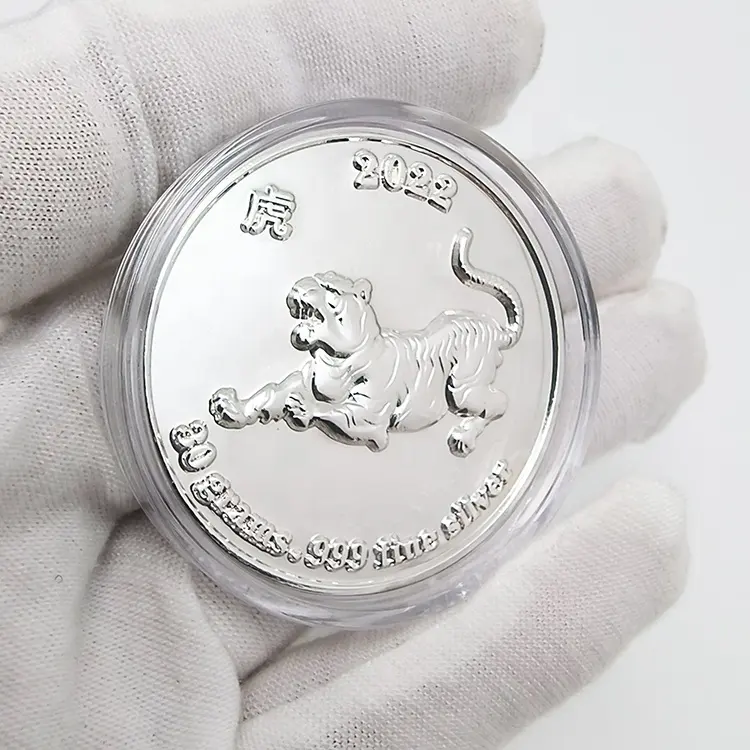 Custom 1Oz 999 Fijne Puur Zilveren Munten Sterling Zilveren Munt