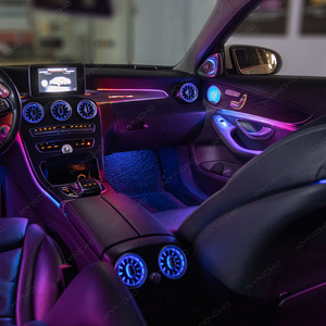 Cho Mercedes Benz C Class W205 môi trường xung quanh ánh sáng Kit 64 màu ma thuật tuabin Air Outlet 12V xe mới môi trường xung quanh ánh sáng tự động LED giao hưởng - Product Image 4