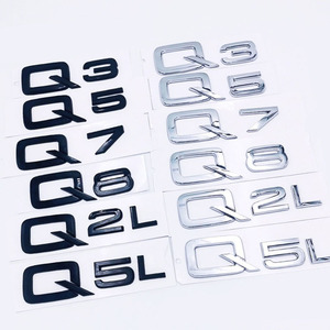 Emblema 3D in ABS Cromato <span class=keywords><strong>Nero</strong></span> con <span class=keywords><strong>Logo</strong></span> Q2 Q3 Q4 Q5 Q6 Q7 Q8, Lettere e Numeri, Adesivo per Bagagliaio Auto, Decalcomania Autoadesiva per Carrozzeria - Product Image 2