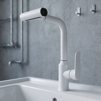 Robinet de cuisine monocommande chaud/froid en laiton gris anthracite avec douchette extractible en acier inoxydable 304, vente en gros usine