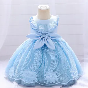 Vestido de festa para meninas de 1 ano, vestido chique para meninas, vestidos de noite para crianças