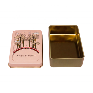 Hot Sale Custom Mini Rechthoek Blikken Doos Voor Speelkaarten Verpakking Gerecyclede Lege Blikken Dozen Medisch Scharnierend Rechthoekig Blikje - Product Image 3